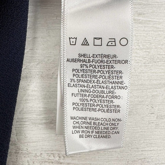 DRESS‎ the Population Ariel Maxi Wrap Dress Small Navy Blue Sleeveless V Neck - Picture 10 of 14